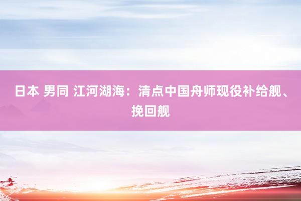 日本 男同 江河湖海：清点中国舟师现役补给舰、挽回舰