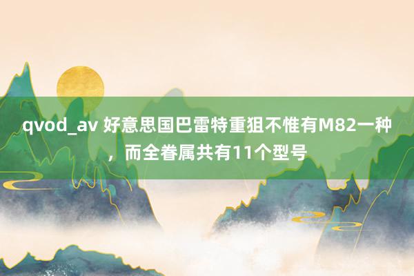 qvod_av 好意思国巴雷特重狙不惟有M82一种，而全眷属共有11个型号