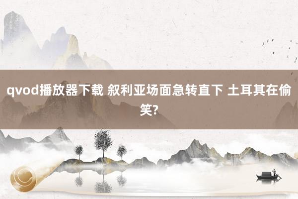 qvod播放器下载 叙利亚场面急转直下 土耳其在偷笑?