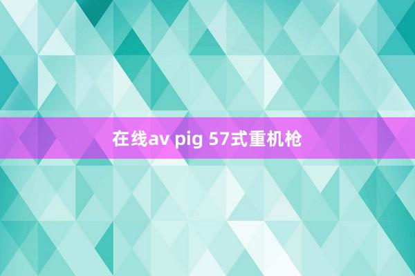 在线av pig 57式重机枪