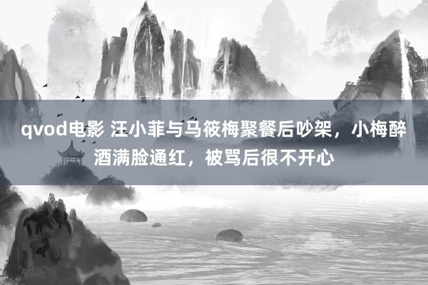 qvod电影 汪小菲与马筱梅聚餐后吵架,小梅醉酒满脸通红,被骂后很不开心