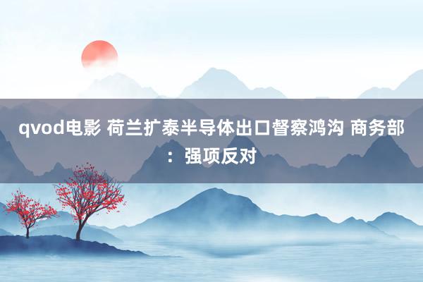 qvod电影 荷兰扩泰半导体出口督察鸿沟 商务部：强项反对