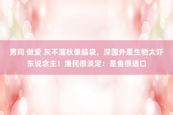 男同 做爱 灰不溜秋像脑袋，深国外星生物太吓东说念主！渔民很淡定：是鱼很适口