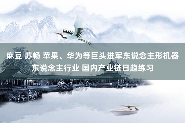 麻豆 苏畅 苹果、华为等巨头进军东说念主形机器东说念主行业 国内产业链日趋练习