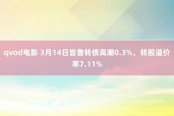 qvod电影 3月14日皆鲁转债高潮0.3%，转股溢价率7.11%