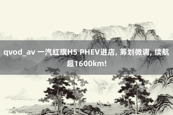qvod_av 一汽红旗H5 PHEV进店， 筹划微调， 续航超1600km!
