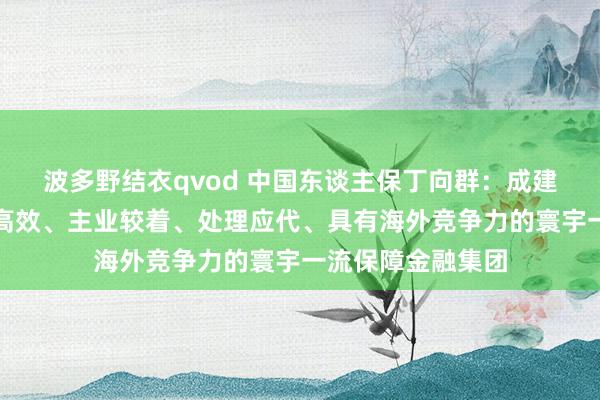 波多野结衣qvod 中国东谈主保丁向群：成建功能卓越、运营高效、主业较着、处理应代、具有海外竞争力的寰宇一流保障金融集团