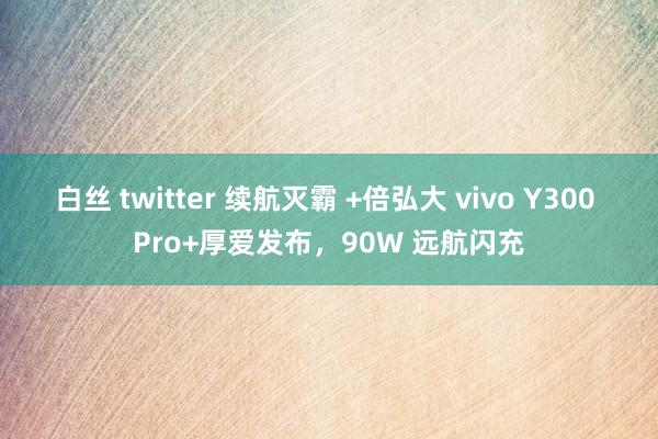 白丝 twitter 续航灭霸 +倍弘大 vivo Y300 Pro+厚爱发布，90W 远航闪充