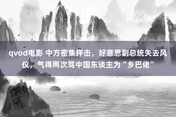 qvod电影 中方密集抨击，好意思副总统失去风仪，气得两次骂中国东谈主为“乡巴佬”