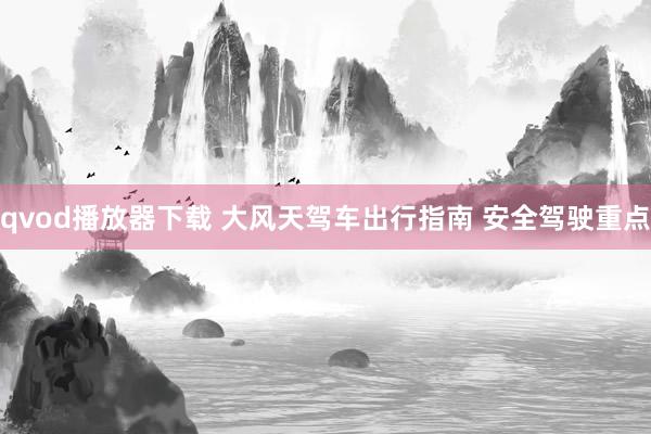 qvod播放器下载 大风天驾车出行指南 安全驾驶重点
