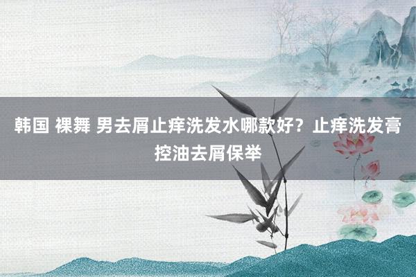 韩国 裸舞 男去屑止痒洗发水哪款好？止痒洗发膏控油去屑保举