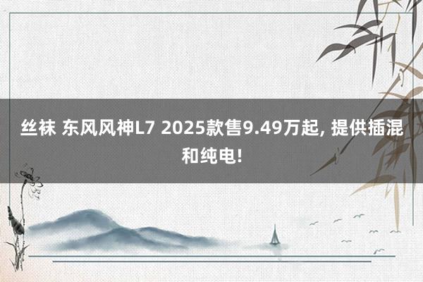 丝袜 东风风神L7 2025款售9.49万起， 提供插混和纯电!