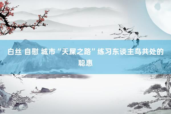 白丝 自慰 城市“天屎之路”练习东谈主鸟共处的聪惠
