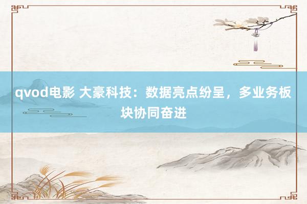 qvod电影 大豪科技：数据亮点纷呈，多业务板块协同奋进