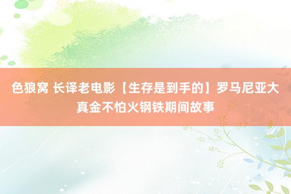 色狼窝 长译老电影【生存是到手的】罗马尼亚大真金不怕火钢铁期间故事